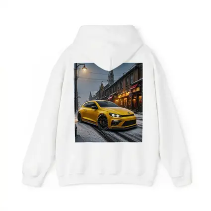 Volkswagen Scirocco Yellow Snow Street Night