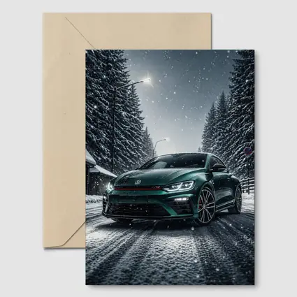 Volkswagen Scirocco R Dark Green Snow Night