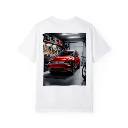 Volkswagen Tiguan Red SUV Garage Scene