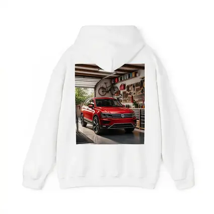 Volkswagen Tiguan Red SUV Garage Setting