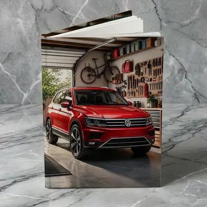 Volkswagen Tiguan Red SUV Garage Setting