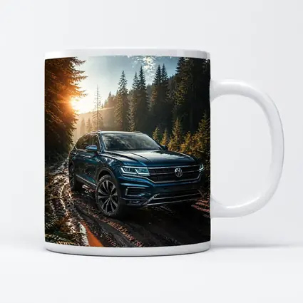Volkswagen Touareg SUV Forest Trail Sunset
