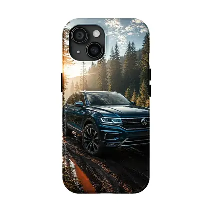 Volkswagen Touareg SUV Forest Trail Sunset