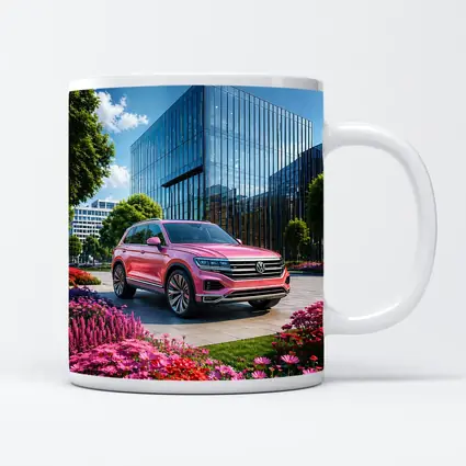 Volkswagen Touareg Pink SUV Modern Building