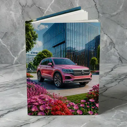 Volkswagen Touareg Pink SUV Modern Building