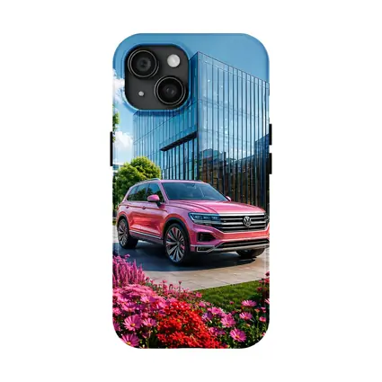 Volkswagen Touareg Pink SUV Modern Building