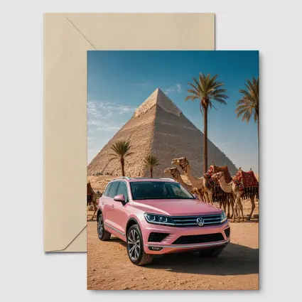 Volkswagen Touareg Pink SUV Egypt Pyramids