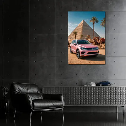 Volkswagen Touareg Pink SUV Egypt Pyramids