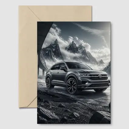 Volkswagen Touareg SUV Dark Mountain Scene