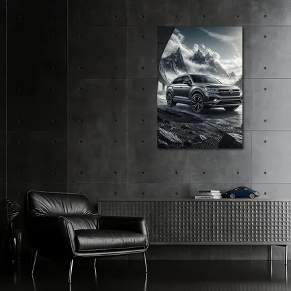Volkswagen Touareg SUV Dark Mountain Scene