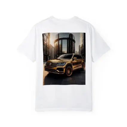 Volkswagen Touareg Gold Chrome City Buildings