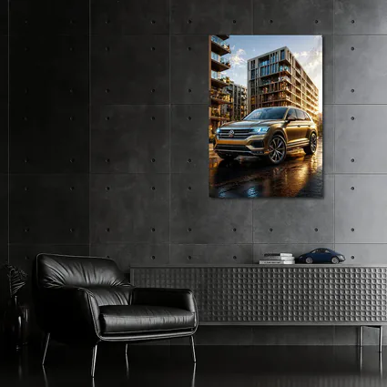 Volkswagen Touareg SUV Urban City Sunset