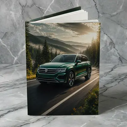 Volkswagen Touareg Green SUV Mountain Road
