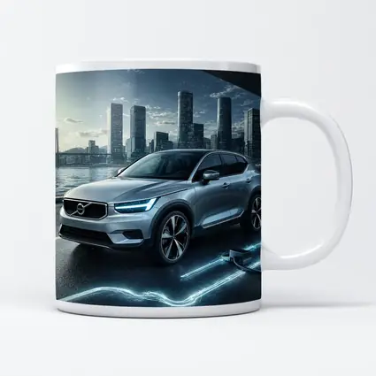 Volvo XC40 Electric City Skyline Night