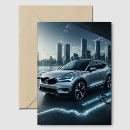Volvo XC40 Electric City Skyline Night