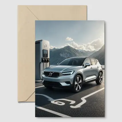 Volvo XC40 Electric SUV Mountain Charging Station