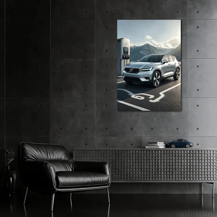 Volvo XC40 Electric SUV Mountain Charging Station