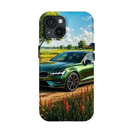 Volvo S60 Green Sedan Rural Countryside