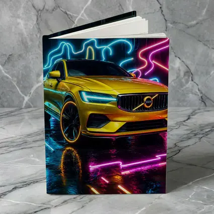 Volvo S60 Yellow Neon Light Background
