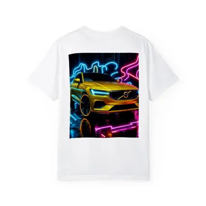 Volvo S60 Yellow Neon Light Background