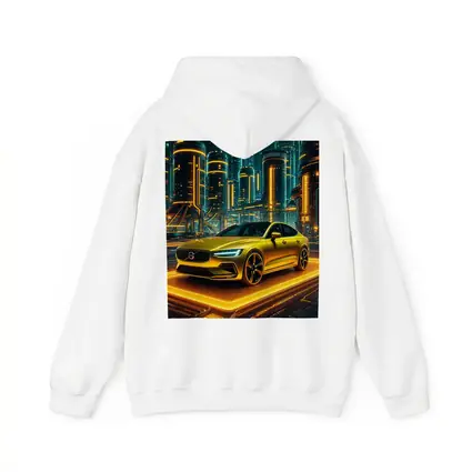 Volvo S60 Glowing Neon Futuristic City Night