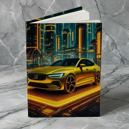 Volvo S60 Glowing Neon Futuristic City Night