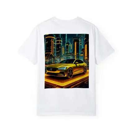 Volvo S60 Glowing Neon Futuristic City Night