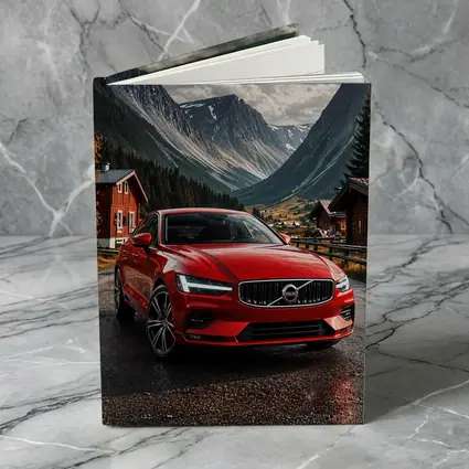 Volvo S60 Red Sedan Mountain Valley Setting