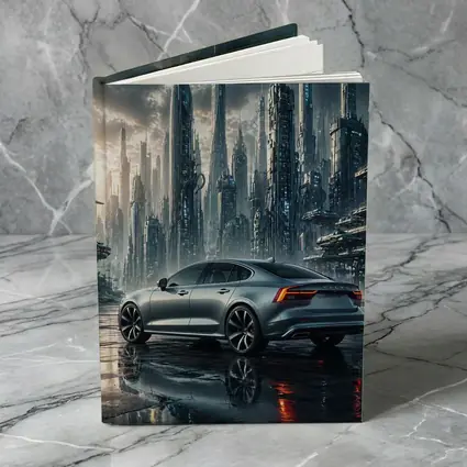 Volvo S60 Futuristic City Skyline Art