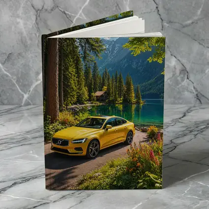 Volvo S60 Yellow Sedan Mountain Lake