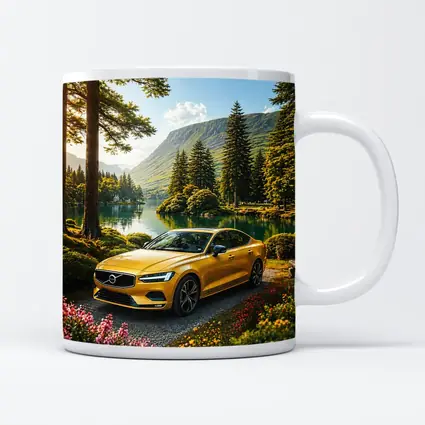Volvo S60 Yellow Sedan by Mountain Lake