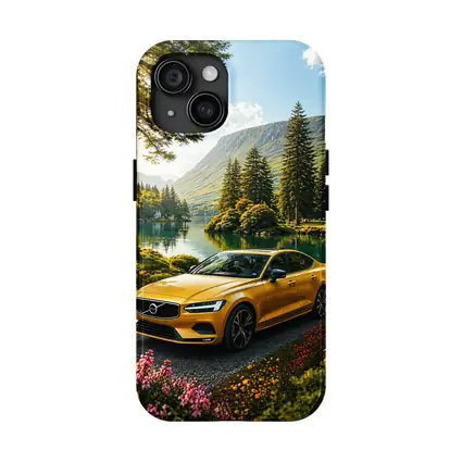 Volvo S60 Yellow Sedan by Mountain Lake