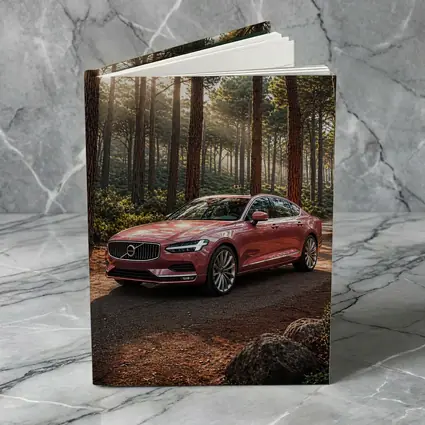 Volvo S90 Parked In Sunlit Forest