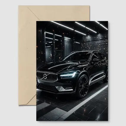 Volvo XC60 Black SUV Dark Garage