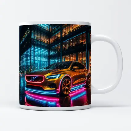 Volvo V40 Neon Lights City Night