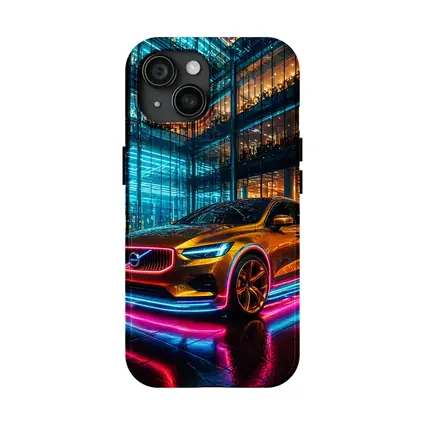 Volvo V40 Neon Lights City Night