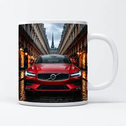 Volvo S60 Red Car Paris Street