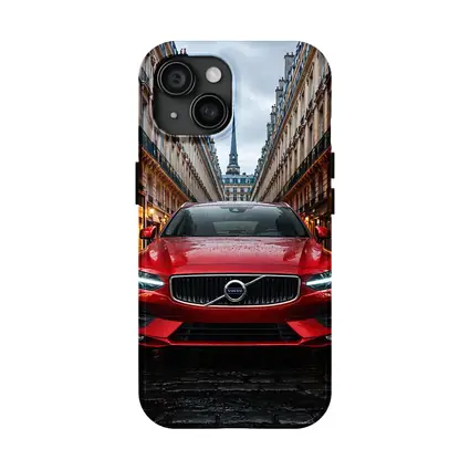 Volvo S60 Red Car Paris Street