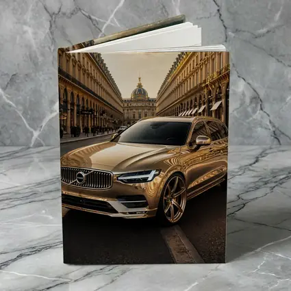 Volvo V90 Gold Paris Street Scene