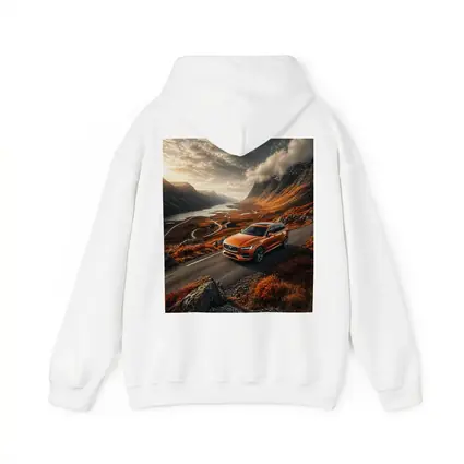 Volvo V90 Orange SUV Mountain Valley Road
