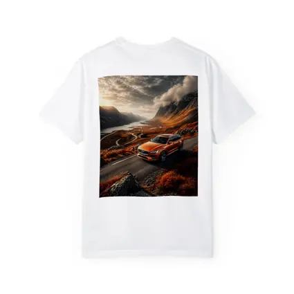 Volvo V90 Orange SUV Mountain Valley Road