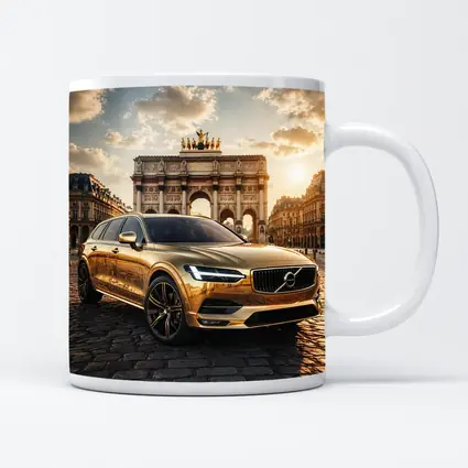 Volvo V90 Gold Paris Arc de Triomphe