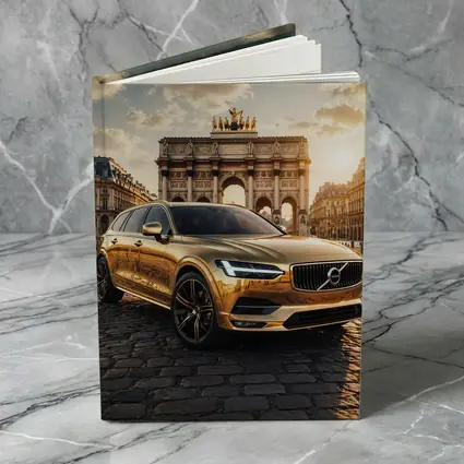 Volvo V90 Gold Paris Arc de Triomphe