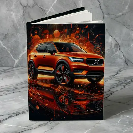 Volvo XC40 Orange Abstract Digital Art