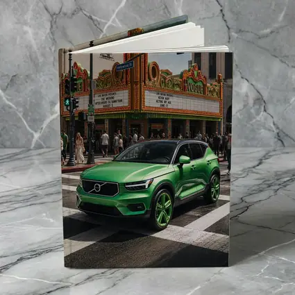 Volvo XC40 Green Hollywood Boulevard City Street