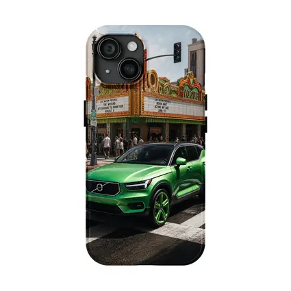 Volvo XC40 Green Hollywood Boulevard City Street