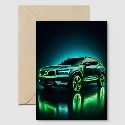 Volvo XC40 Neon Green Dark Studio
