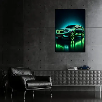 Volvo XC40 Neon Green Dark Studio