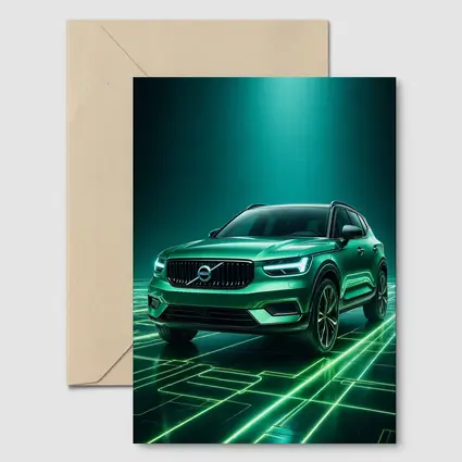 Volvo XC40 Green Neon Glow Art