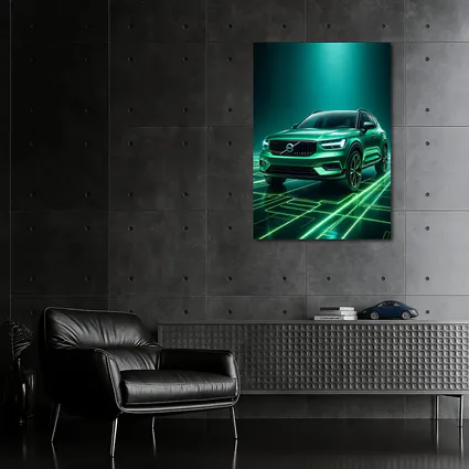 Volvo XC40 Green Neon Glow Art